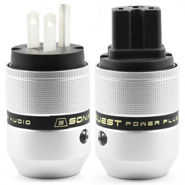 SonarQuest P25-Ag(B) & C25-Ag(B) Aluminum Alloy CRYO AG Silver Plated Audio Grade AC Power Plug Connector