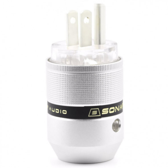 SonarQuest P25-Ag(T) Aluminum Alloy CRYO AG Silver Plated Audio Grade AC Power Plug Connector