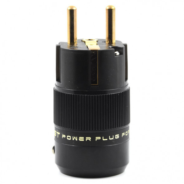 SonarQuest SE-GE(D) Gold Plated Series Audio Grade EU Schuko Power Plug Connector