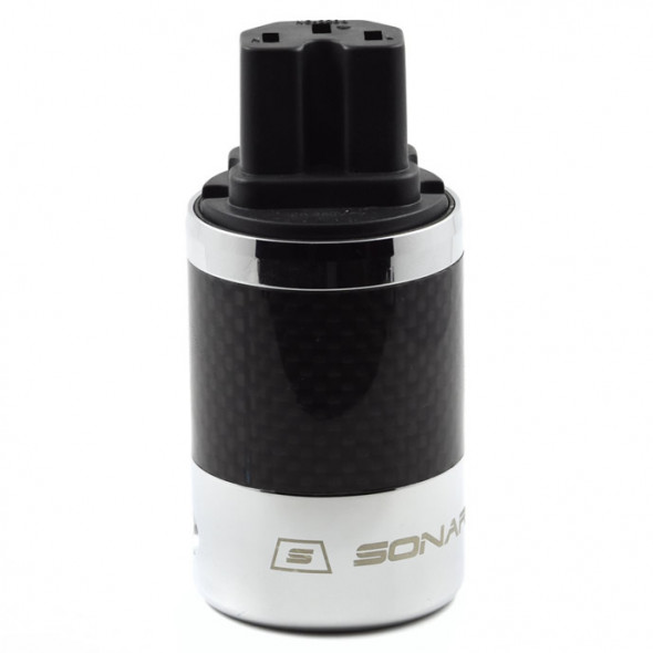 SonarQuest SQ-C39(Ag)B Carbon Fiber Edition CRYO AG Silver Plated Series Hi-End IEC AC Power Plug Connector