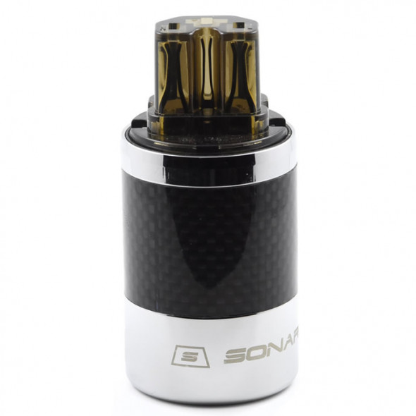 SonarQuest SQ-C39(G)D Carbon Fiber Edition Gold Plated Series High End IEC AC Power Plug Connector