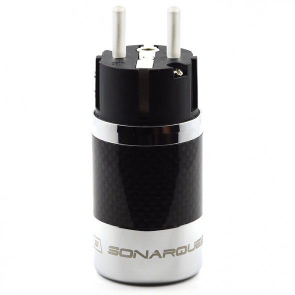 SonarQuest SQ-E39(Ag)B Carbon Fiber Edition CRYO AG Silver Plated Series Hi-End EU Schuko Power Plug Connector