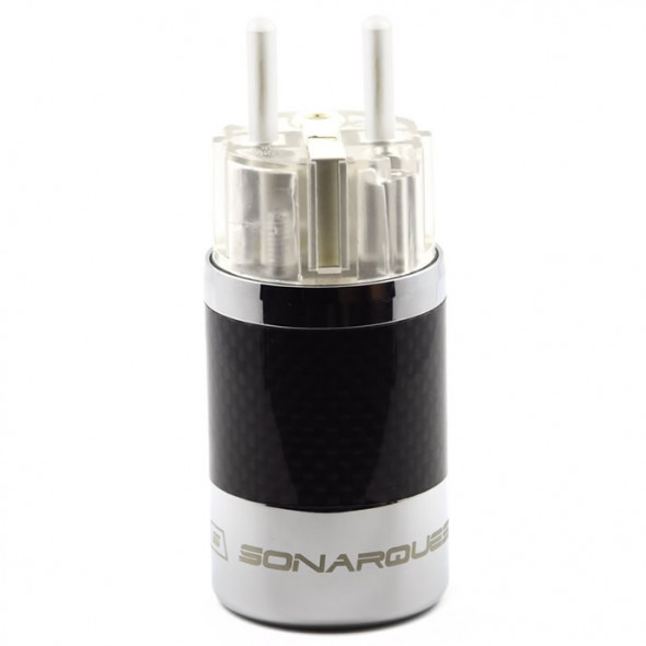 SonarQuest SQ-E39(Ag)T Carbon Fiber Edition CRYO AG Silver Plated Series Hi-End EU Schuko Power Plug Connector