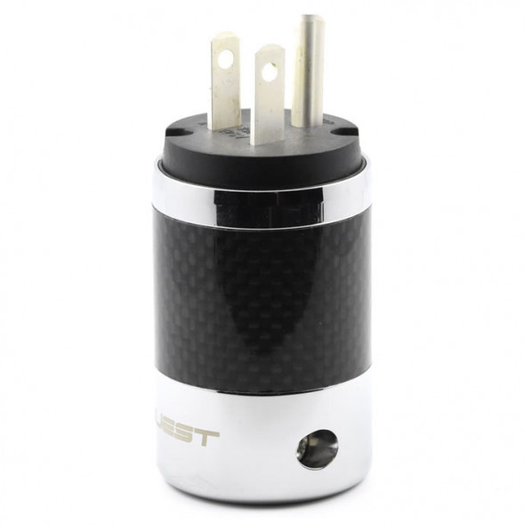 SonarQuest SQ-P39(AG)B Carbon Fiber Edition CRYO AG Silver Plated Series Hi-End AC Power Plug Connector