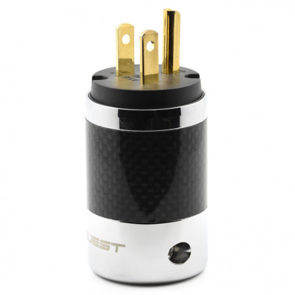 SonarQuest SQ-P39(G)B Carbon Fiber Edition Gold Plated Series High End AC Power Plug Connector