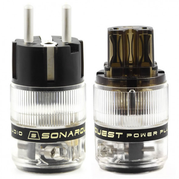 SonarQuest ST-AgE(D) & ST-AgC(D) CRYO AG Silver Plated Series Audio Grade EU Schuko Power Plug Connector