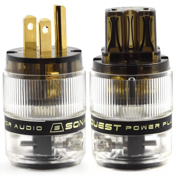 SonarQuest ST-GP(D) & ST-GC(D) Gold Plated Series HiFi Audio Grade AC Power Plug Connector