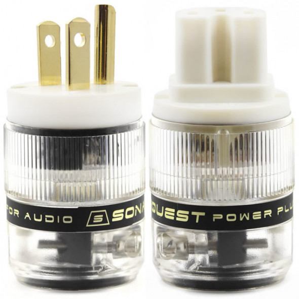 SonarQuest ST-GP(W) & ST-GC(W) Gold Plated Series HiFi Audio Grade AC Power Plug Connector