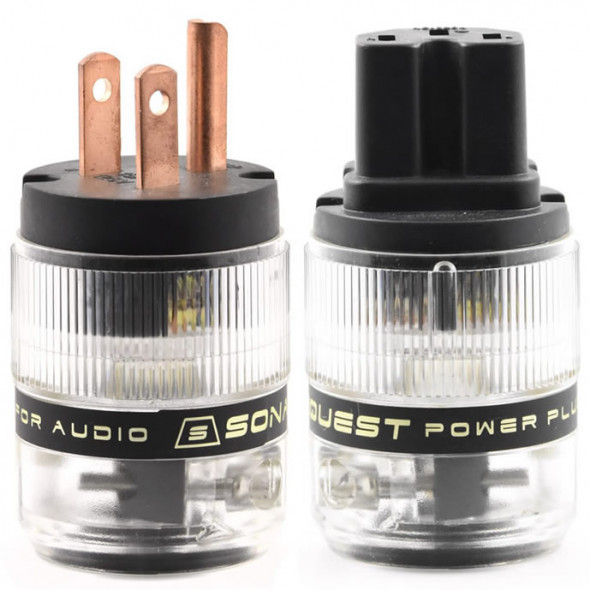 SonarQuest ST-RP(B) & ST-RC(B) Red Copper Series HiFi Audio Grade AC Power Plug Connector