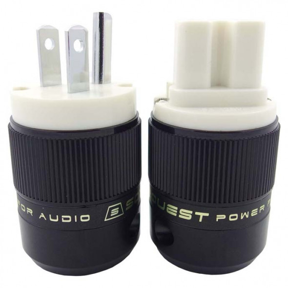 SonarQuest SE-PP(W) & SE-PC(W) Rhodium Plated Series HiFi Audio Grade AC Power Plug Connector