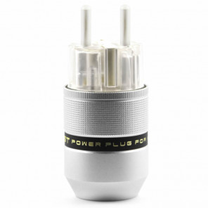 SonarQuest E25-Ag(T) Aluminum Alloy CRYO AG Silver Plated Audio Grade EU Schuko Power Plug Connector