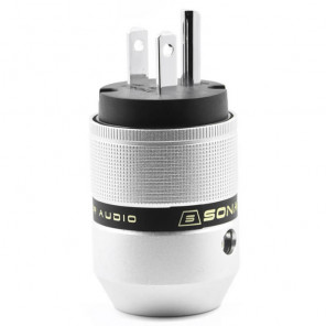 SonarQuest P25-P(B) Aluminum Alloy Rhodium Plated Audio Grade AC Power Plug Connector