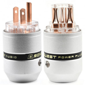 SonarQuest P25-R(T) & C25-C(T) Aluminum Alloy Red Copper Series Audio Grade AC Power Plug Connector