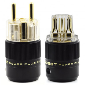 SonarQuest SE-GE(T) & SE-GC(T) Gold Plated Series Audio Grade EU Schuko Power Plug Connector