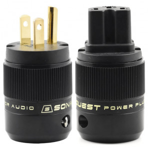 SonarQuest SE-GP(B) & SE-GC(B) Gold Plated Series HiFi Audio Grade AC Power Plug Connector