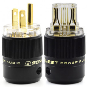 SonarQuest SE-GP(T) & SE-GC(T) Gold Plated Series HiFi Audio Grade AC Power Plug Connector