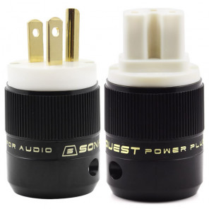 SonarQuest SE-GP(W) & SE-GC(W) Gold Plated Series HiFi Audio Grade AC Power Plug Connector