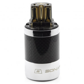 SonarQuest SQ-C39(R)D Carbon Fiber Edition Rhodium Plated Series High End IEC AC Power Plug Connector