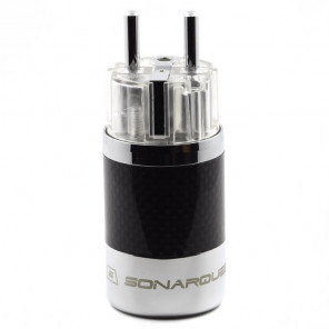 SonarQuest SQ-E39(R)T Carbon Fiber Edition Rhodium Plated Series High End EU Schuko Power Plug Connector