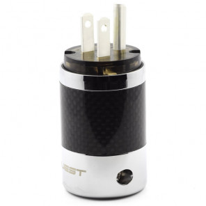 SonarQuest SQ-P39(AG)D Carbon Fiber Edition CRYO AG Silver Plated Series Hi-End AC Power Plug Connector