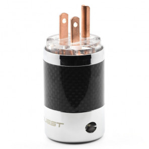 SonarQuest SQ-P39(C)T Carbon Fiber Edition Red Copper Series High End AC Power Plug Connector