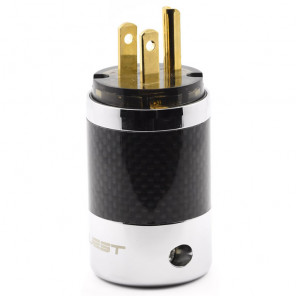 SonarQuest SQ-P39(G)D Carbon Fiber Edition Gold Plated Series High End AC Power Plug Connector