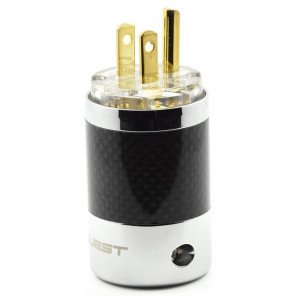 SonarQuest SQ-P39(G)T Carbon Fiber Edition Gold Plated Series High End AC Power Plug Connector