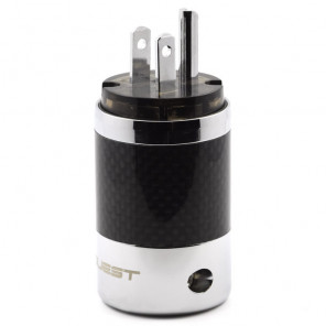 SonarQuest SQ-P39(R)D Carbon Fiber Edition Rhodium Plated Series High End AC Power Plug Connector