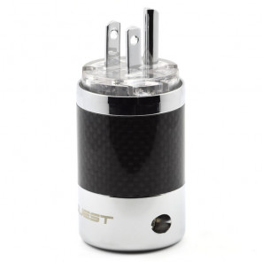 SonarQuest SQ-P39(R)T Carbon Fiber Edition Rhodium Plated Series High End AC Power Plug Connector