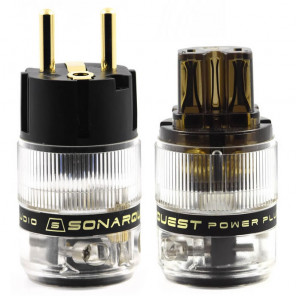 SonarQuest ST-GE(D) & ST-GC(D) Gold Plated Series Audio Grade EU Schuko Power Plug Connector