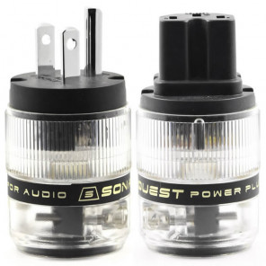 SonarQuest ST-PP(B) & ST-PC(B) Rhodium Plated Series HiFi Audio Grade AC Power Plug Connector