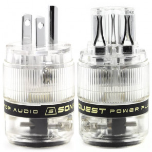 SonarQuest ST-PP(T) & ST-PC(T) Rhodium Plated Series HiFi Audio Grade AC Power Plug Connector