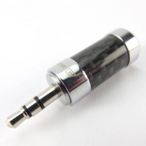 SonarQuest SQ-3.5MM Carbon Fiber Series Rhodium plated Hi-Fi 3.5mm Headphone plug