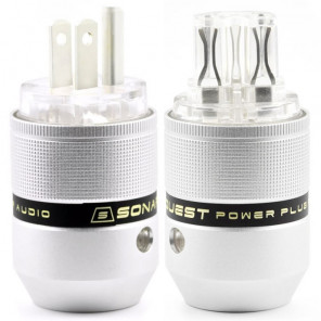 SonarQuest P25-Ag(T) & C25-Ag(T) Aluminum Alloy CRYO AG Silver Plated Audio Grade AC Power Plug Connector