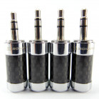 SonarQuest SQ-3.5MM Carbon Fiber Series Rhodium plated Hi-Fi 3.5mm Headphone plug