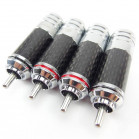 SonarQuest SQ-RCA011 Carbon Fiber Series Hi-Fi RCA Audio Connector Plug