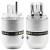 SonarQuest P25-P(T) & C25-R(T) Aluminum Alloy Rhodium Plated Audio Grade AC Power Plug Connector